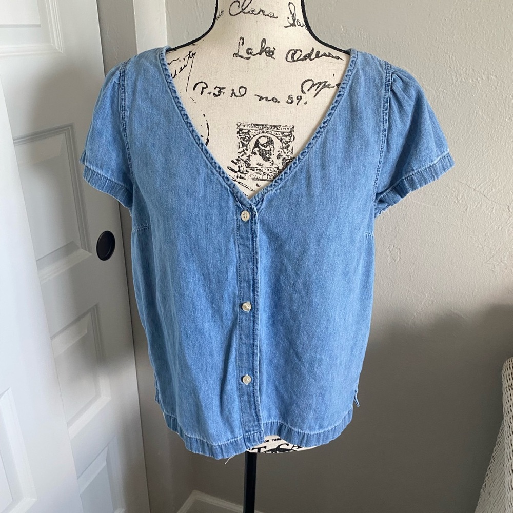 GAP Chambray Denim Blouse